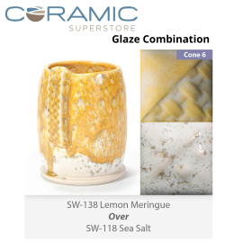 Lemon Meringue SW-138 over Sea Salt SW-118 Stoneware Combination